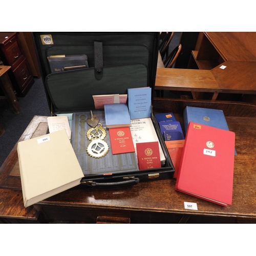 595 - Assorted Masonic ephemera