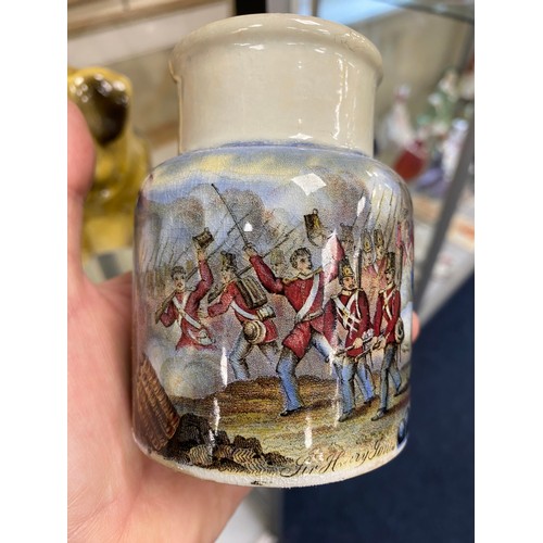 214 - Pratt paste jar 'Sir Harry Jones, The Battle of Crimea', height 10cm