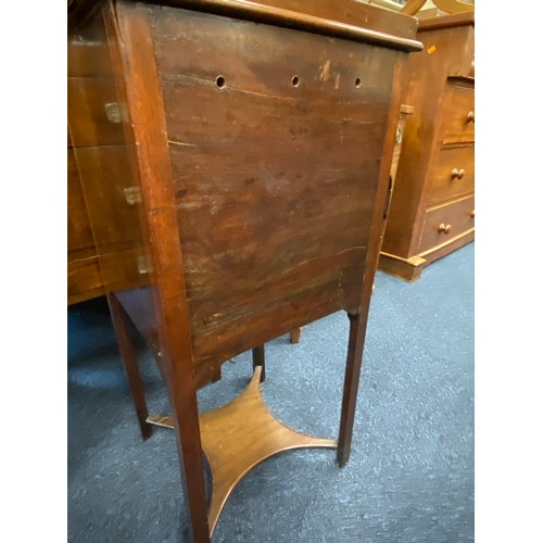 534 - Late George III mahogany washstand; also a George III mahogany pot cupboard (2)