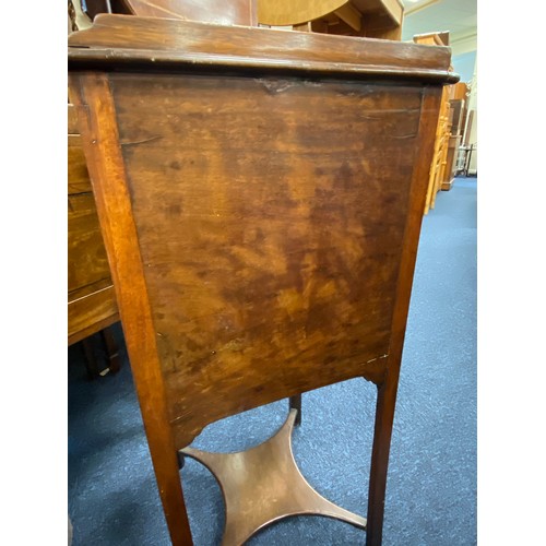 534 - Late George III mahogany washstand; also a George III mahogany pot cupboard (2)