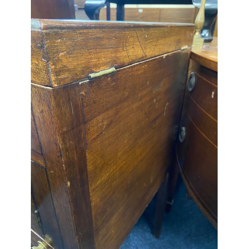 534 - Late George III mahogany washstand; also a George III mahogany pot cupboard (2)