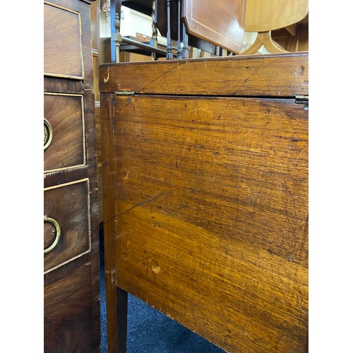 534 - Late George III mahogany washstand; also a George III mahogany pot cupboard (2)