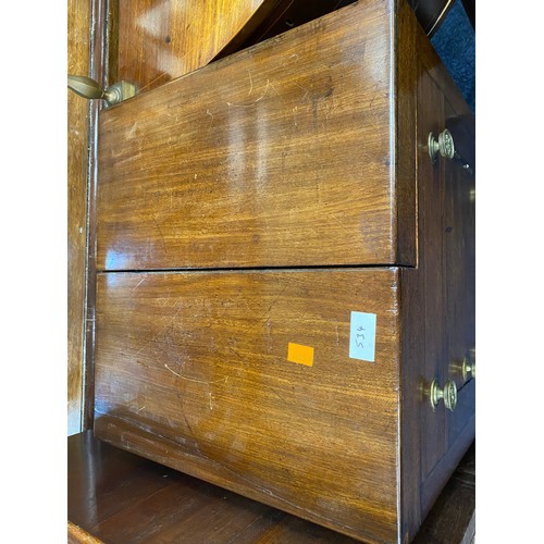 534 - Late George III mahogany washstand; also a George III mahogany pot cupboard (2)