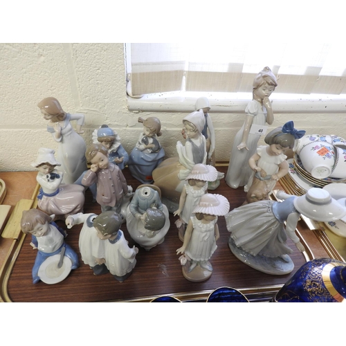 40 - Number of Nao porcelain figural ornaments (some with damage) (1 tray)