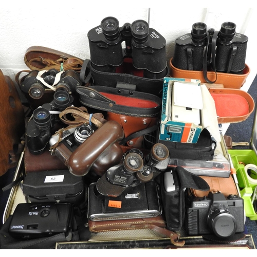 62 - Assorted cameras and binoculars