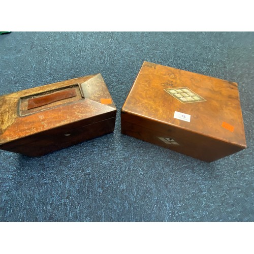 75 - Number of Victorian and later wooden boxes