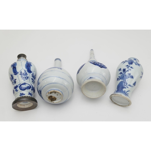 402 - Four pieces of Chinese blue and white export ware, all Kangxi (1662-1722), comprising a mountainous ... 