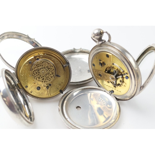 591 - George III silver pair cased verge pocket watch, by M Tobias & Co., London, hallmarked London 1801, ... 