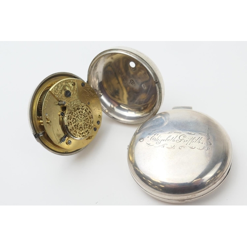 623 - Early Victorian silver half hunter verge pocket watch, by Richard Rogers, Dudley, hallmarked Birming... 