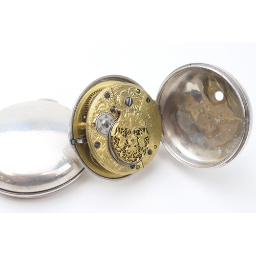 623 - Early Victorian silver half hunter verge pocket watch, by Richard Rogers, Dudley, hallmarked Birming... 