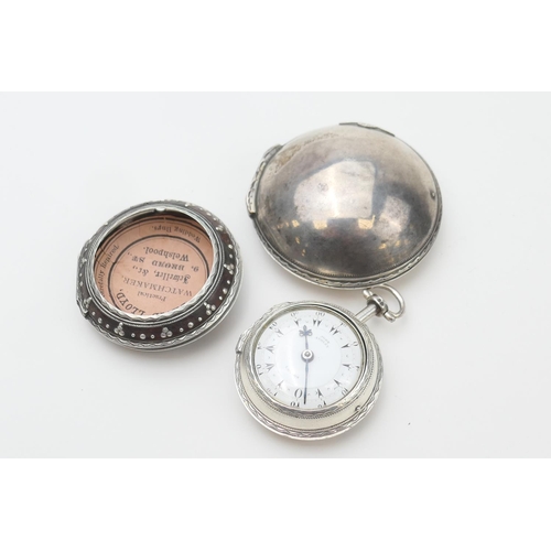 639 - Very rare four case verge pocket watch, by John Ashley, London, for the Turkish market, hallmarked L... 