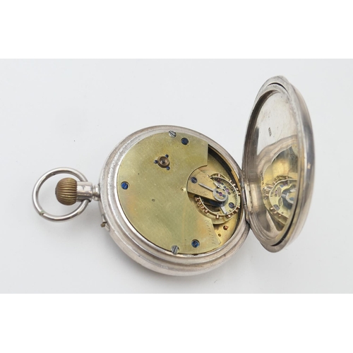 645 - Amendment: Late Victorian silver Bonniksen's Karrusel pocket watch, hallmarked Chester 1896, white d... 