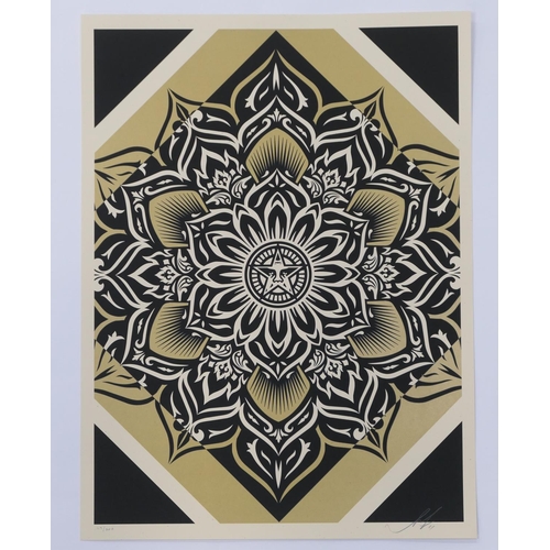 740 - Shepard Fairey (American b. 1970), Lotus Diamond (Gold), 2011, screenprint, signed, dated and number... 