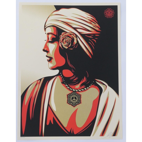 748 - Shepard Fairey (American b. 1970), Harmony, 2011, screenprint, signed, dated and numbered 88/450, un... 