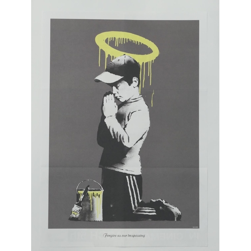 764 - Banksy (British), Forgive Us Our Trespassing, offset lithograph in colours, two-sided promotional po... 