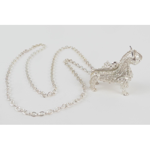 766 - Grayson Perry (British, b. 1960), Chris Whitty’s Cat, 2020, silver pendant, limited edition 13/50. T... 