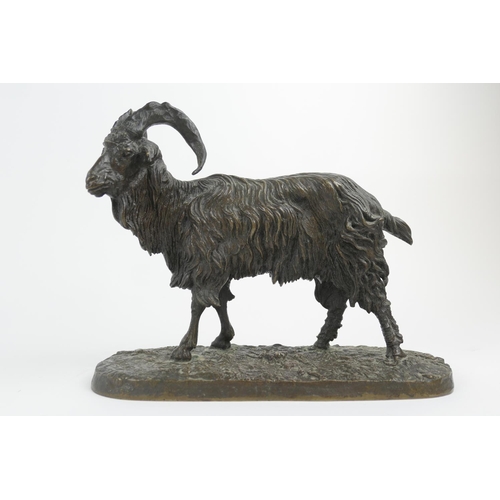 815 - Pierre-Jules Mene (1810-79), 'Bouc', bronze, signed and dated 1844, length 24.5cm, height 19.5cm