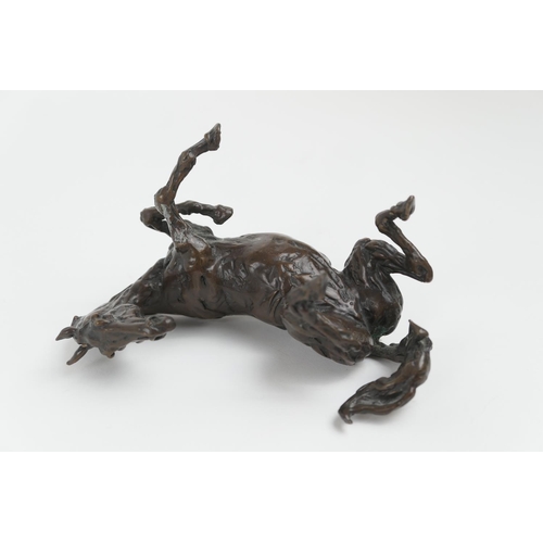 818 - Lucy Kinsella (b. 1960), Rolling horse, limited edition bronze, numbered 19/20, 15.5cm