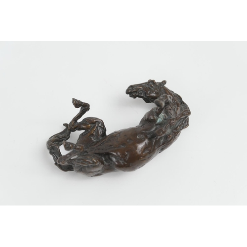 818 - Lucy Kinsella (b. 1960), Rolling horse, limited edition bronze, numbered 19/20, 15.5cm