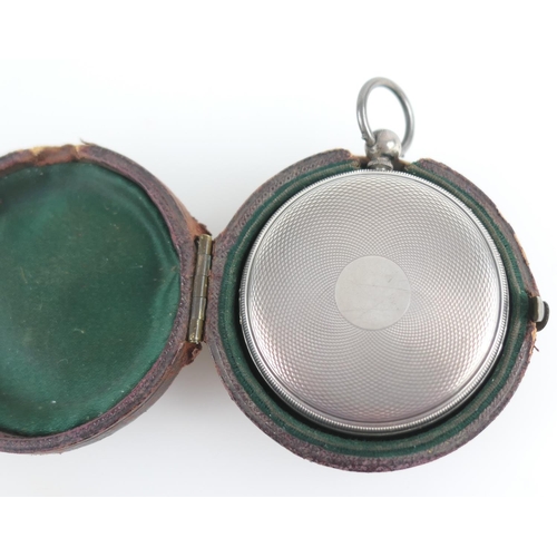 880 - Edwardian silver pocket barometer by R & J Beck, London, matte silvered dial inscribed 'Compensated'... 