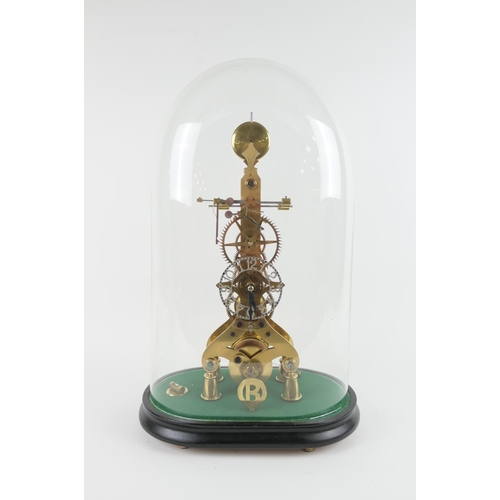 887 - Fine quality engineer built grasshopper skeleton clock, by Mr B Osborne, Chester, 2006, single train... 