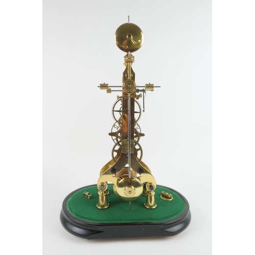 887 - Fine quality engineer built grasshopper skeleton clock, by Mr B Osborne, Chester, 2006, single train... 