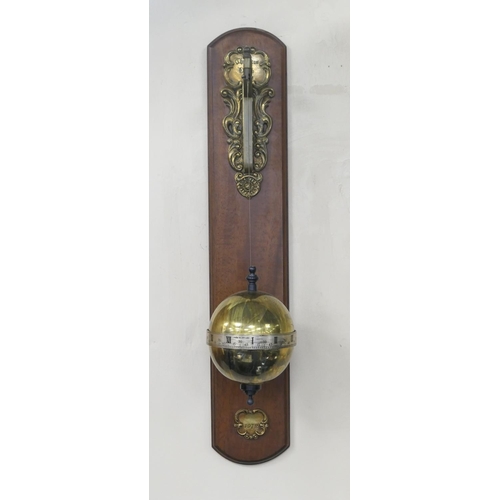 898 - Thwaites & Reed brass globe gravity clock, circa 1972, limited edition and numbered 247, height 66.5... 