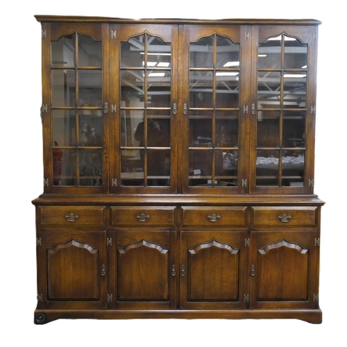 962 - Quality reproduction oak library bookcase by The Royal Oak Furniture Company for Arighi Bianchi, fit... 