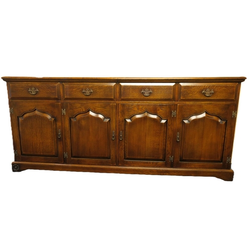 963 - Quality reproduction oak low dresser by The Royal Oak Furniture Company for Arighi Bianchi, fitted w... 