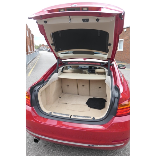 968 - BMW 420i Grande Coupe motor car, reg. DE64 TEV, four door automatic, mileage 67,425, finished in red... 