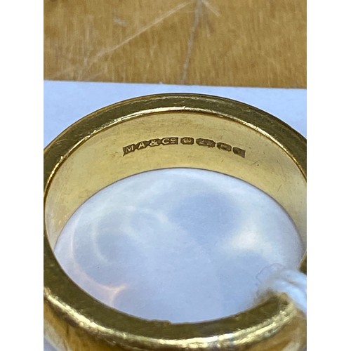 1 - Gent's heavy 22ct gold wedding ring, size R, weight approx. 24.6g