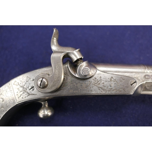 857 - CATALOGUE AMENDMENT: Highland officer's dress pistol, by Mortimer, .48 calibre (40 bore), 7'' sighte... 