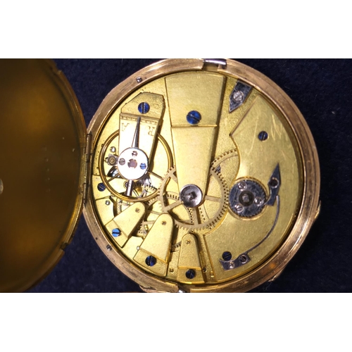 611 - Breguet jump hour gold and enamelled pocket watch, circa 1910, engine turned silvered dial, signed, ... 