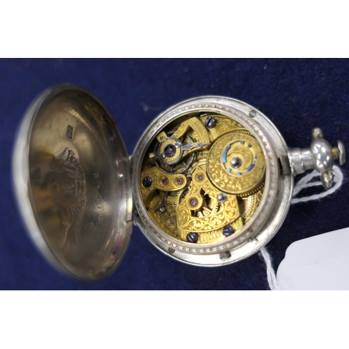 625 - Rare 'Chinese zodiac dial' silver pocket watch, by Leo Juvet, Fleurier, circa 1880, signed case, Fle... 