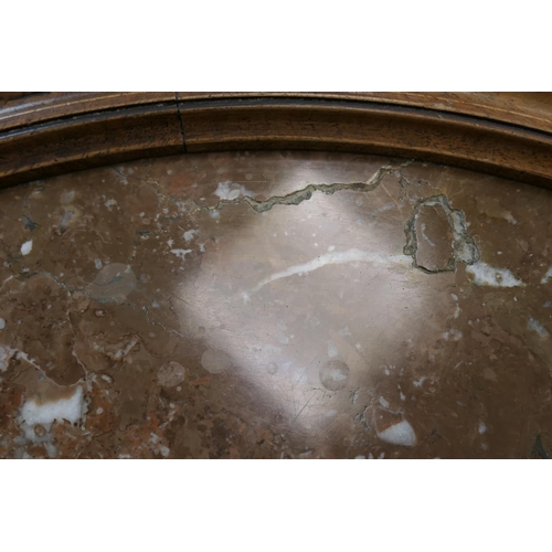 917 - George IV rosewood and scagliola marble topped pedestal table, circa 1825, the marble top with a mou... 