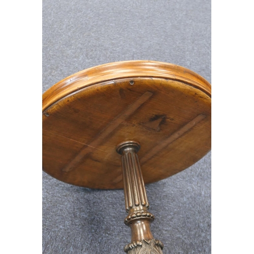 917 - George IV rosewood and scagliola marble topped pedestal table, circa 1825, the marble top with a mou... 