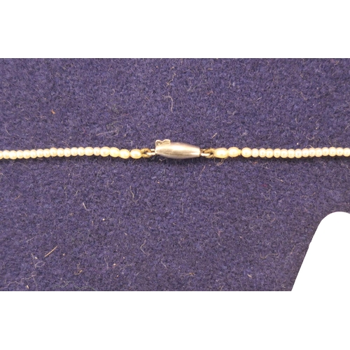 175 - Single string of graduating untested pearls, the largest being approx. 5mm diameter, graduating quic... 