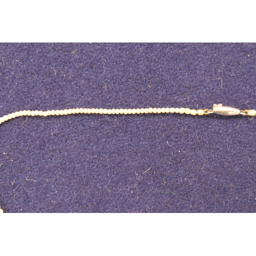 175 - Single string of graduating untested pearls, the largest being approx. 5mm diameter, graduating quic... 