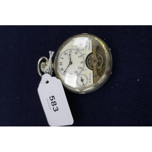 583 - Seven various pocket watches comprising a Waltham gold plated 'Riverside Maximus' open faced pocket ... 