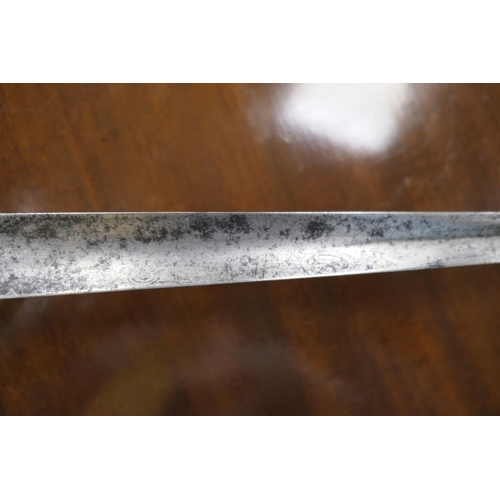 875 - George II silver hilted small sword, London 1759, maker slightly indistinct, possibly T*E/F, 33'' st... 