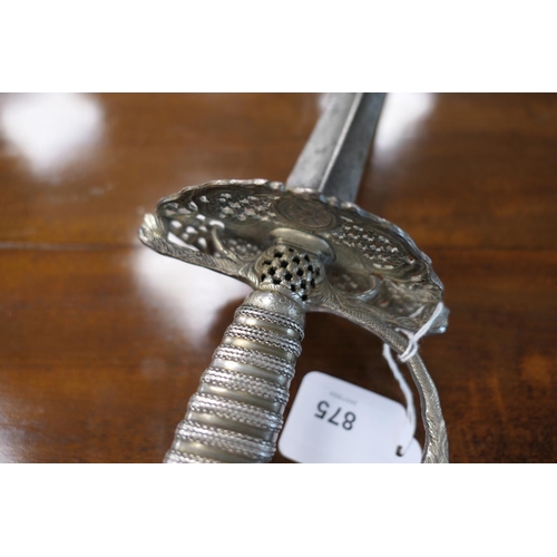 875 - George II silver hilted small sword, London 1759, maker slightly indistinct, possibly T*E/F, 33'' st... 