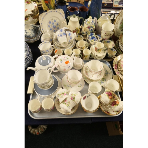 109 - Shelley Field of Flowers china tea wares, other china tea wares including Susie Cooper, Royal Albert... 