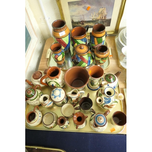 22 - Royal Torquay Art Deco style pottery; also a quantity of Aller Vale pottery including Motto wares (2... 