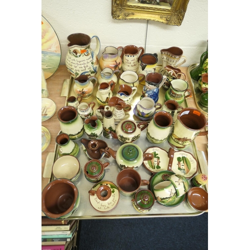 39 - Assortment of Torquay Pottery including Watcombe and Aller Vale Motto wares including a large jug, s... 