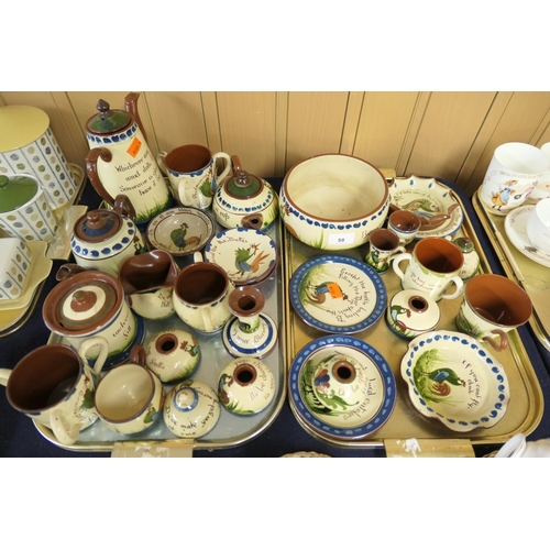 58 - Assortment of Torquay Motto wares including Longpark (2 trays)