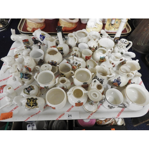 21 - Collection of crested china