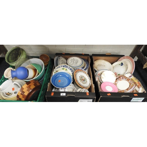 22 - Assorted household ceramics, tea wares and dinner wares (3 boxes)