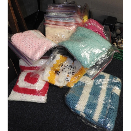 27 - Quantity of handmade crocheted blankets