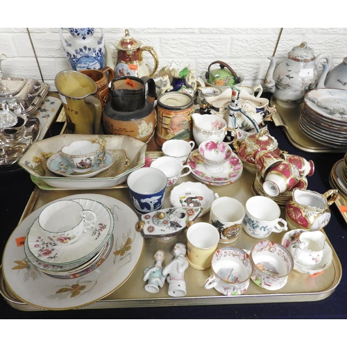 3 - Assorted collectable ceramics including Royal Doulton 'John Dewar & Sons' salt glazed hunting ware j... 