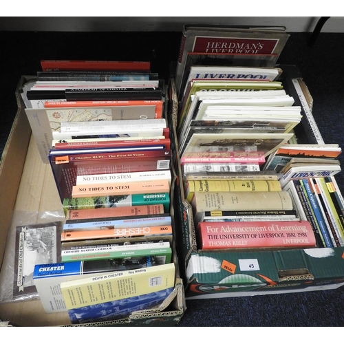 45 - Quantity of books, Chester and Liverpool interest (2 boxes)